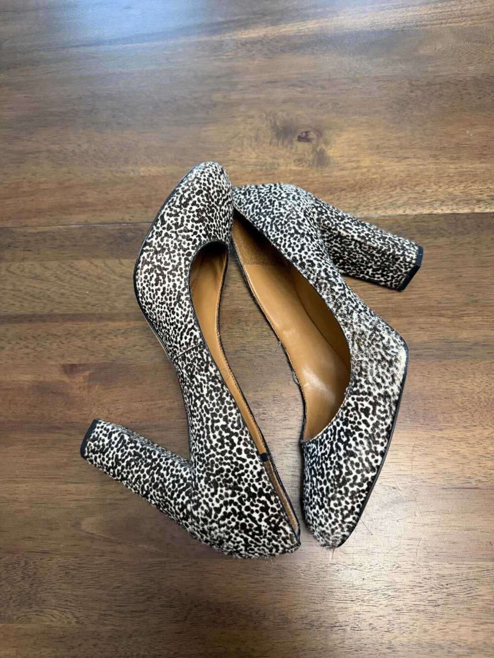 J CREW Calf Hair Leopard Pumps